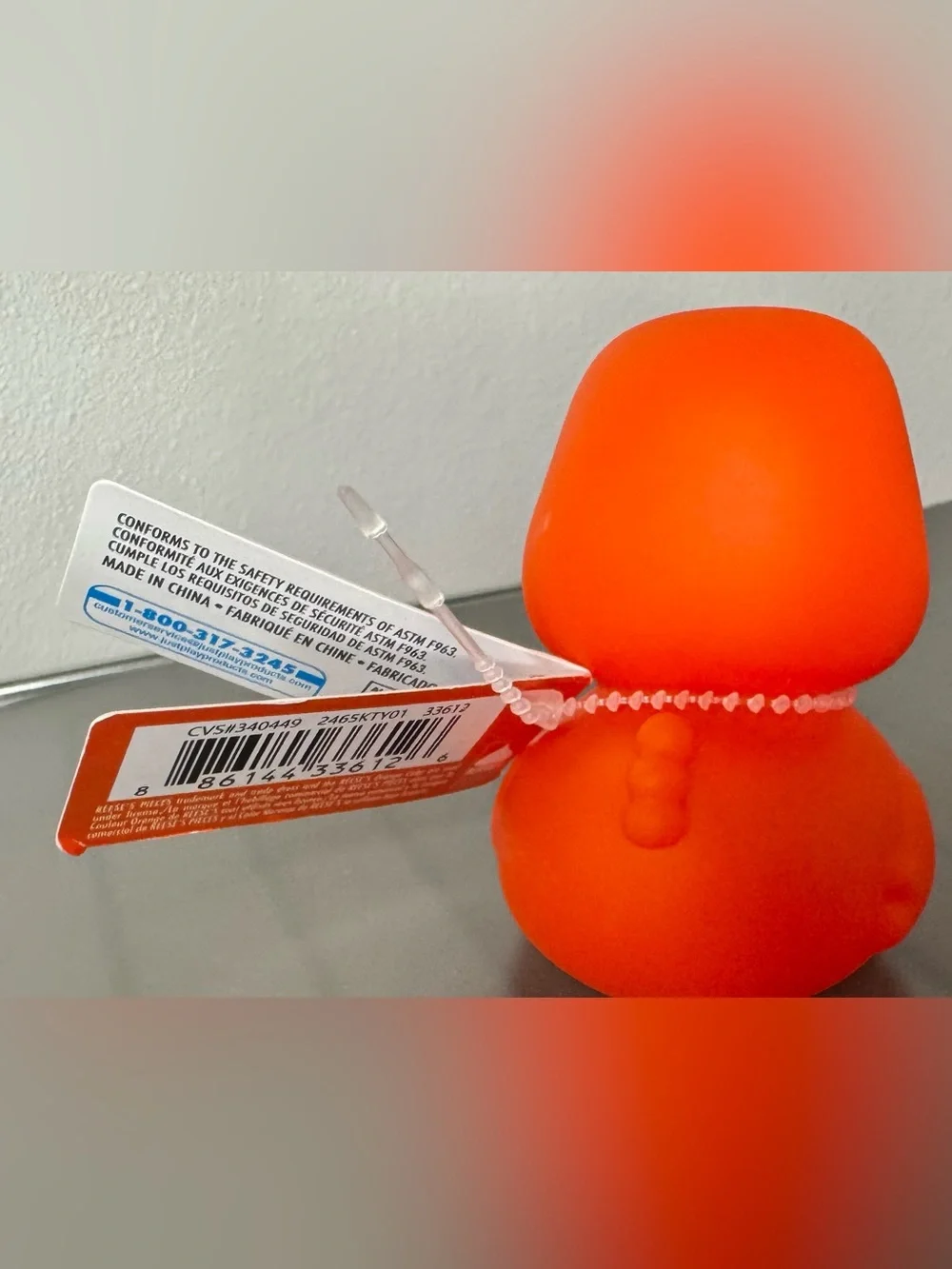 Reese’s Pieces Orange Duck Bird Toy for Pet Enrichment decor baby play